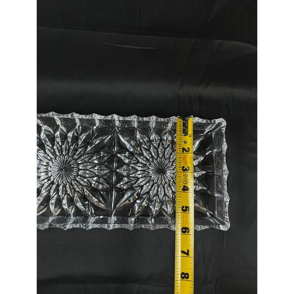 Vintage Bleikristall 24% Lead Crystal GERMAN Vase Tray glass clear candy dish - Picture 4 of 15